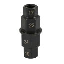 六角軸スピンドルツール 17 mm 19 mm 22 mm 24 mmレンチ オートバイのフロントアクスルホイール用