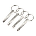 クイックリリースピン マリンハードウェア 6mmx45mm ボート ビミニトップデッキヒンジ 4個入り(4)