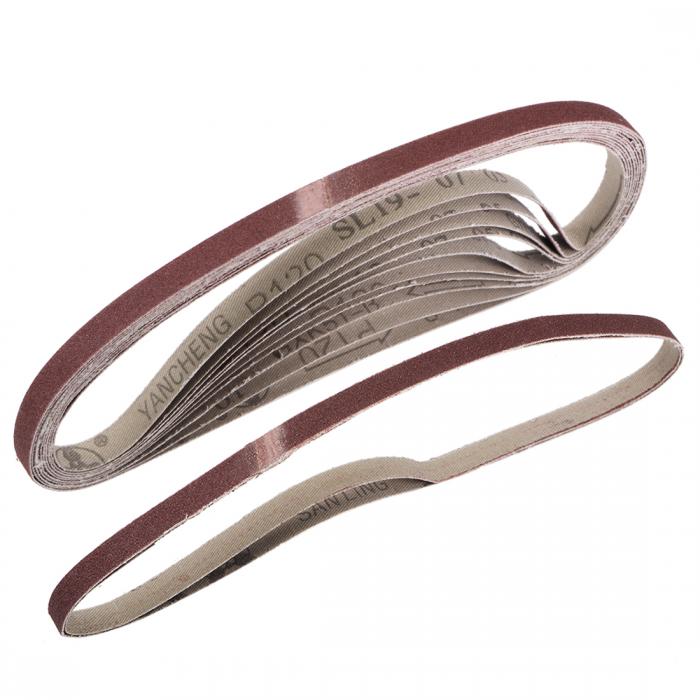 研磨ベルト サンディングベルト サンディングベルト 120グリット 酸化アルミニウム 9mm x 533 mm 12個入り