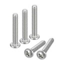 ナベ頭小ネジ #8-32x25.4mm 十字頭ネジ 304ステンレス鋼 18-8ネジ ドライブ 全ねじボルト 100個