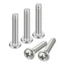 なべ頭機械ネジ #10-24x25.4 mm 304ステンレス鋼 18-8ネジ プラスドライブ 全ねじ ブライトフィニッシュ 20個