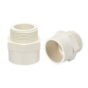 50 mm スリップ x G1-1/2 オスねじ PVCパイプ継手 アダプタコネクタ 5個入り