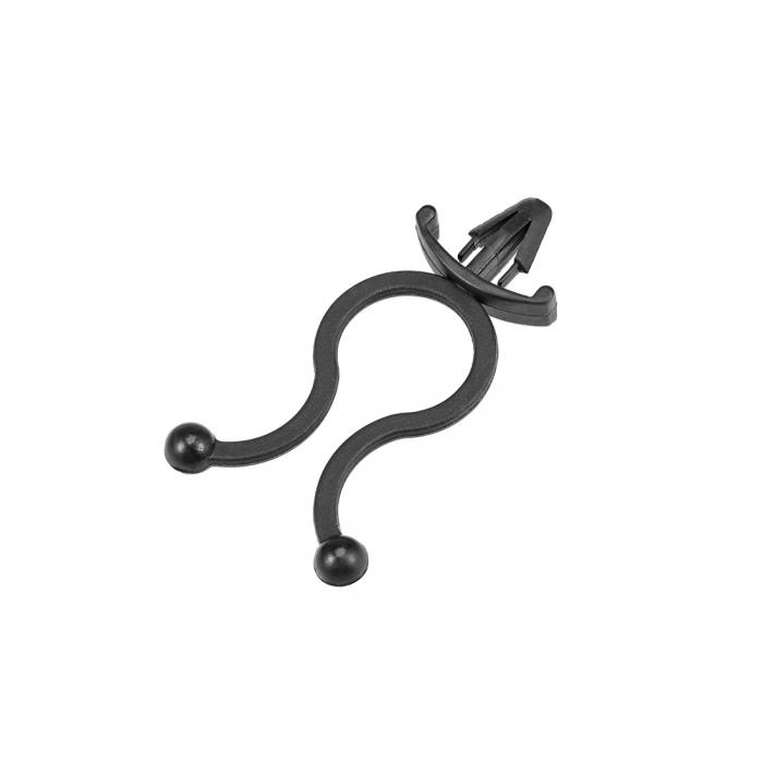 ツイストロックケーブルワイヤ ナイロン製タイ U状 空間節約 直径10mm ブラック 50個入