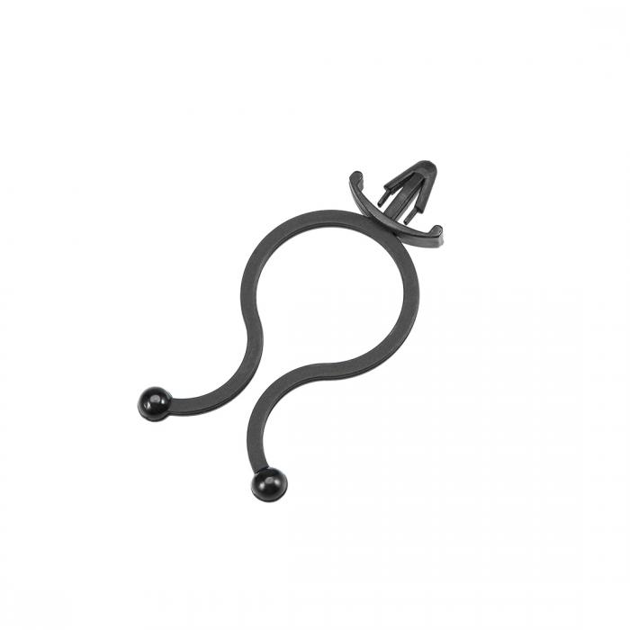 ツイストロックケーブルワイヤ ナイロン製タイ U状 空間節約 直径17mm ブラック 100個入