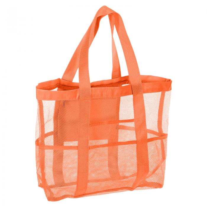 メッシュビーチトートバッグ 1Pcs 17" x 13" x 5" アップグレードされたビーチタオルバッグ ビーチバケ..