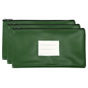 PATIKIL 27 x 15 cm マネーバンク デポジットバッグ ジッパー付き 3個 レザーレット 現金コインチェックウォレット ペンポーチバッグ 透明窓付...