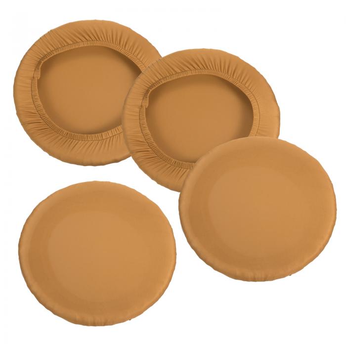 PATIKIL 240 mm ラウンドバースツールカバー 4個 ウォッシャブル 弾性 スツールクッションカバー 直径2..