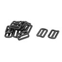 バックル トリーグライド 旅行 プラスチック 調整可能 バックパック ブラック 25mm ストラップ 幅 12個入り