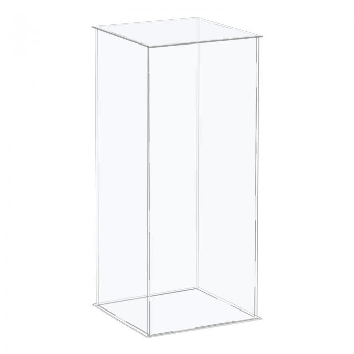 アクリルディスプレイケース プラスチックボックス キューブ 収納ボックス クリア 組み立てショーケース グッズ用 1x16x41cm