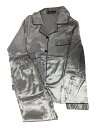 Allegra K パジャマ 上下セット 長袖 前開きパジャマ 部屋着 ルームウェア ナイトスーツ レディース グレー S(4)