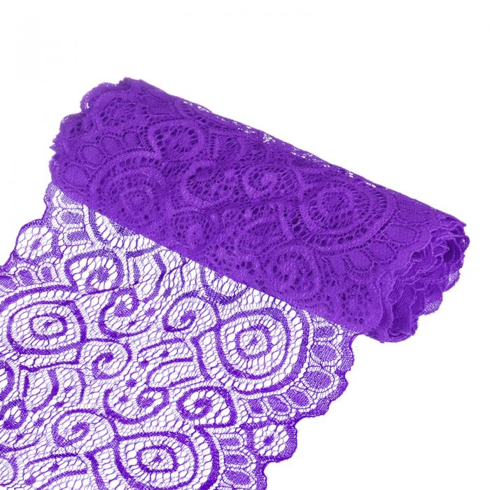 M METERXITY 15ヤード7.1"幅 エラスティックレース生地 リボン弾性トリムレースWフローラルパターン 装..