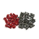 オートバイの六角ボルトねじ リベットクリップ 金属 ねじ径6 mm 16個 レッド