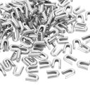 PATIKIL 150個6mm 1/4"幅螺旋ボニングチップ 304ステンレススチールコルセットボニングチップカバーエンドキャップ コスチュームウェディングドレス用 シルバートーン