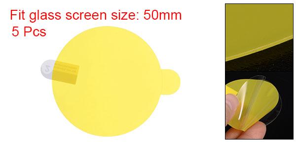 時計ガラススクリーンプロテクター 50 mm ソフト PET指紋防止 高解像度 HDクリア ラウンド スマートウォッチスクリーン保護フィルム 5個入り