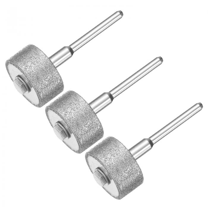 ダイヤモンド研削バー ドリルビット 1/8インチシャンク 80グリット 18mm直径 円筒形ダイヤモンドモンテ..