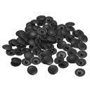 スクリューキャップカバー 12x3 mm プラスチック製 ネジ飾りカバー プラスカム用継手ナット セルフタッピンねじ ブラック 160個