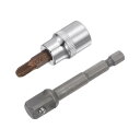 PZ3 ドライブソケットビット ビットソケット 六角シャンクアダプター付 9.5mmスクエアドライブ CR-V S2スチール 48mm長さ