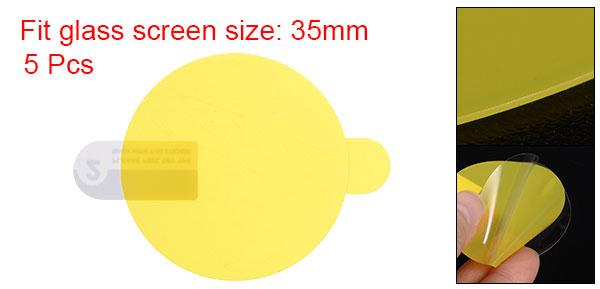 時計ガラススクリーンプロテクター 35 mm ソフト PET指紋防止 高解像度 HDクリア ラウンド スマートウォッチスクリーン保護フィルム 5個入り