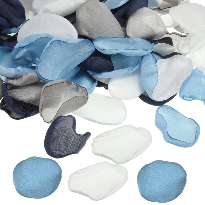 PATIKIL シルクローズペタル 200個 人工花びら ウェディングアイルスキャッター シャワーテーブルデコレーションロ マンチックナイトデコレーション ネイビーブルーミックス