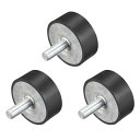 ラバーマウント 防振ゴム 振動と衝撃吸収 スレッドスタッド付き M10 50 x 20mm 3個入り