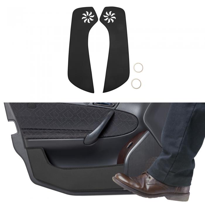 TUCKBOLD ビュイックに対応GL8 2011 2013用のレザーカードアアンチキックパッドステッカー ドアサイドエッジガードプロテクター インテリアアクセサリー ブラック 1セット