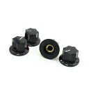 回転ノブ ポテンショメータ ロータリー ノブ プラスチック 金属 24 x 15mm 4個入り ブラック 軸穴径6mm