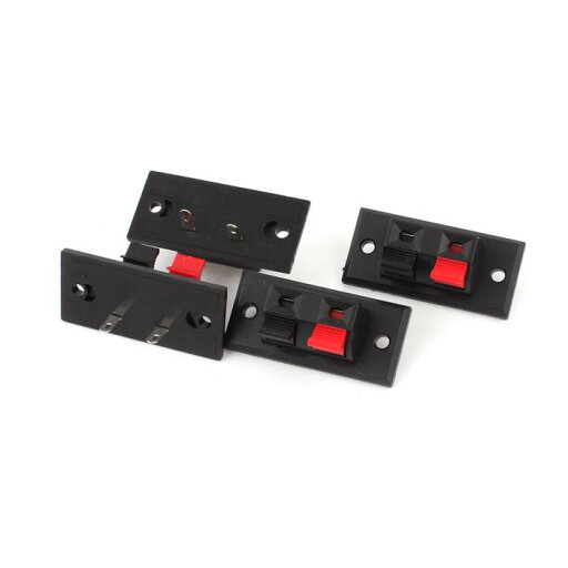 スピーカー ターミナル ボード 2 ウェイ プッシュ タイプ 4 個入り レッド ブラック スピーカー ターミナル ボード 2 ウェイ プッシュ タイプ 4 個入り レッド ブラック