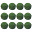 12個 苔玉 3.5" 緑 装飾用苔玉 センターピースボウルや花瓶の充填材 ホームデコレーション用