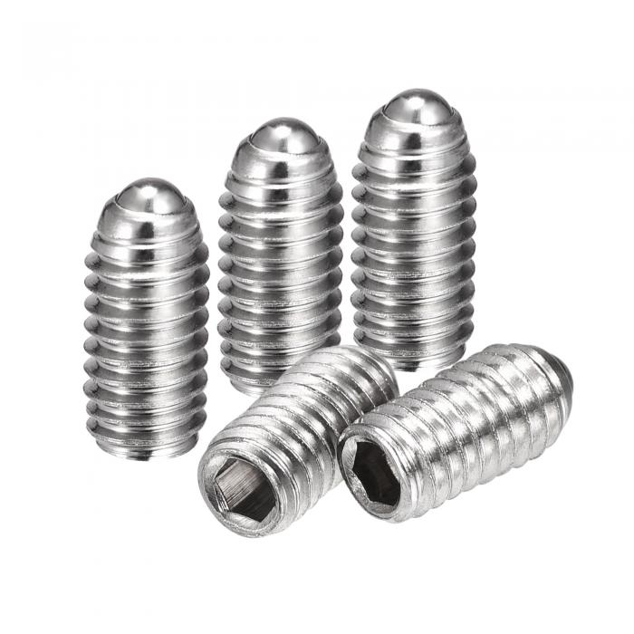 ボールペンセットネジ 304ステンレス鋼メトリック スプリング六角穴付きネジ M4 x 8 mm 20個入り