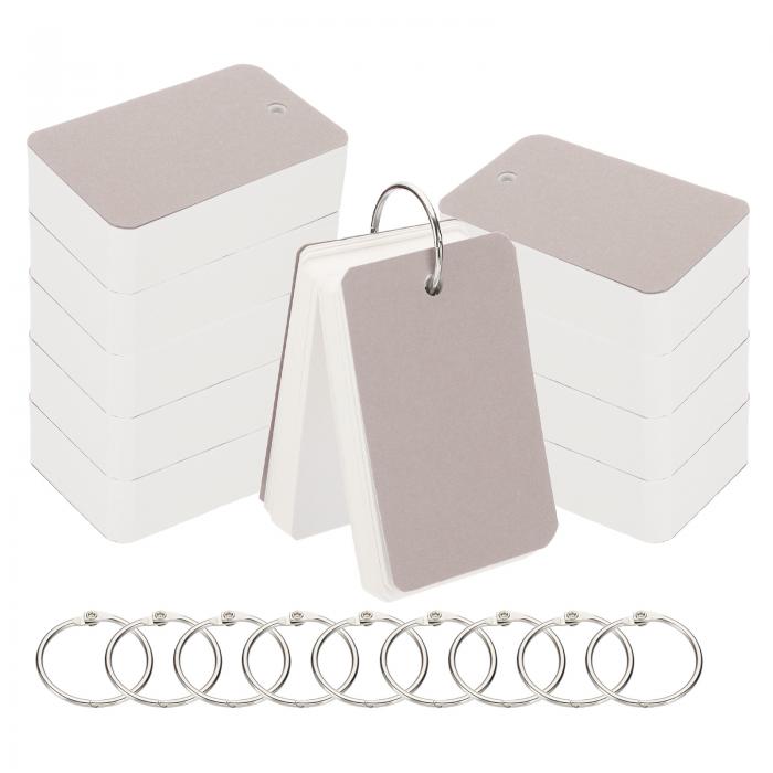 PATIKIL 1000枚の空白のインデックスフラッシュ学習ノートカード、3.5x2インチのノートカード、100枚入り、白い空白のインデックスカード、学習、記憶...