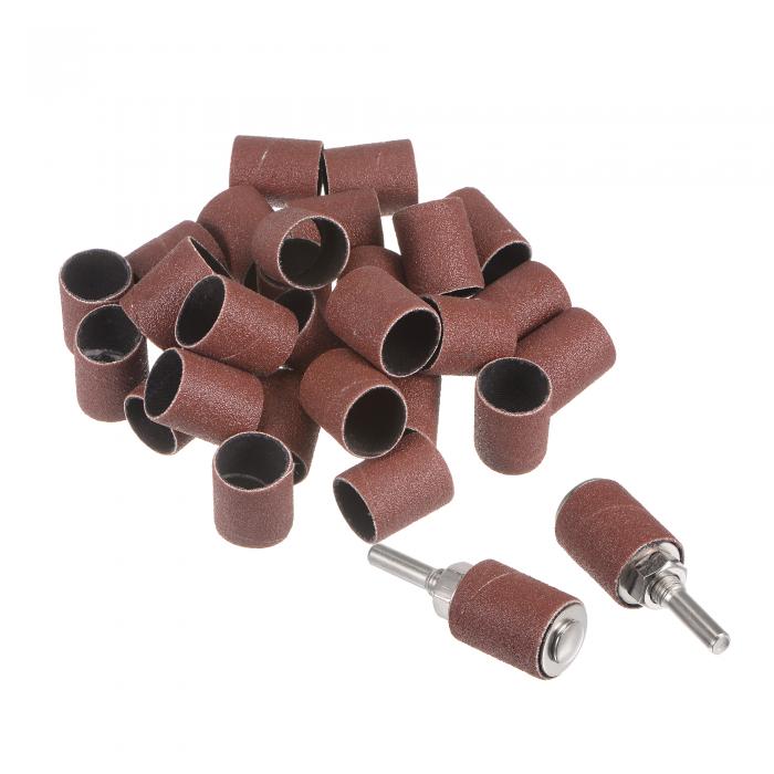 【期間限定10％OFF】30個セット 3/4"のサンディングスリーブ 120グリット 0.79"のドラムマンドレル2個..