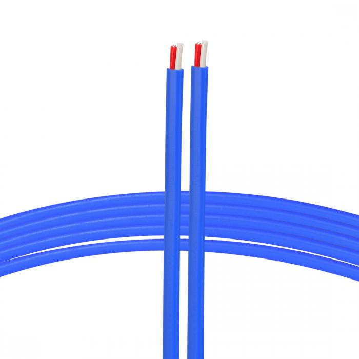 熱電対ワイヤ 延長ワイヤ 温度センサプローブ 2x0.5mm Kタイプ ブルー PTFE 長さ1M