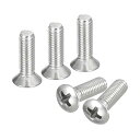 オーバルヘッドプラス機械ネジ M5x16 mm 304ステンレス鋼 わずかに上げ皿ネジ 100個