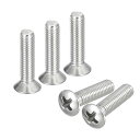 オーバルヘッドプラス機械ネジ M5x20 mm 304ステンレス鋼 わずかに上げ皿ネジ 100個