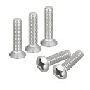 オーバルヘッド機械ネジ M6x25 mm 304ステンレス鋼 わずかに上げ皿ネジ 50個