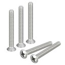 オーバルヘッド機械ネジ M6x50 mm 304ステンレス鋼 わずかに上げ皿ネジ 25個