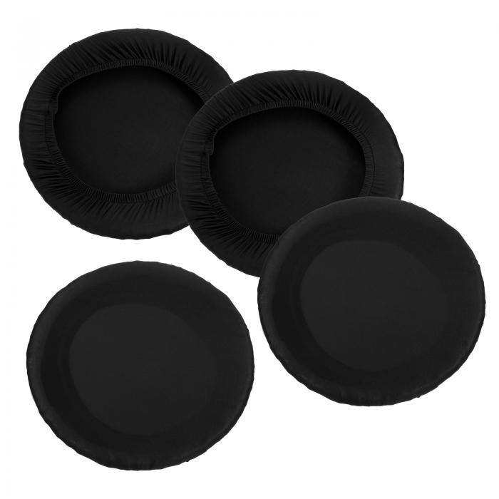 PATIKIL 240 mm ラウンドバースツールカバー 4個 ウォッシャブル 弾性 スツールクッションカバー 直径2..