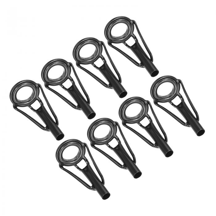 PATIKIL 3.2 mm 釣竿ティップ修理キット 8個 ステンレス鋼 ポールリングガイドの交換 海水淡水釣り用 ..