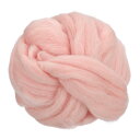 ニードルフェルト羊毛 3.5Oz 自然繊維 ウール糸ロービング ウェットフェルト 手芸 DIY材料用 ホワイト ピンク