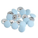 くるみボタン ブルー 10個 ベロアボタン 直径18mm 厚さ8mm 布ボタン 金属シャンク 円形ボタン スーツ ワンピース ブ ラウス 帽子用