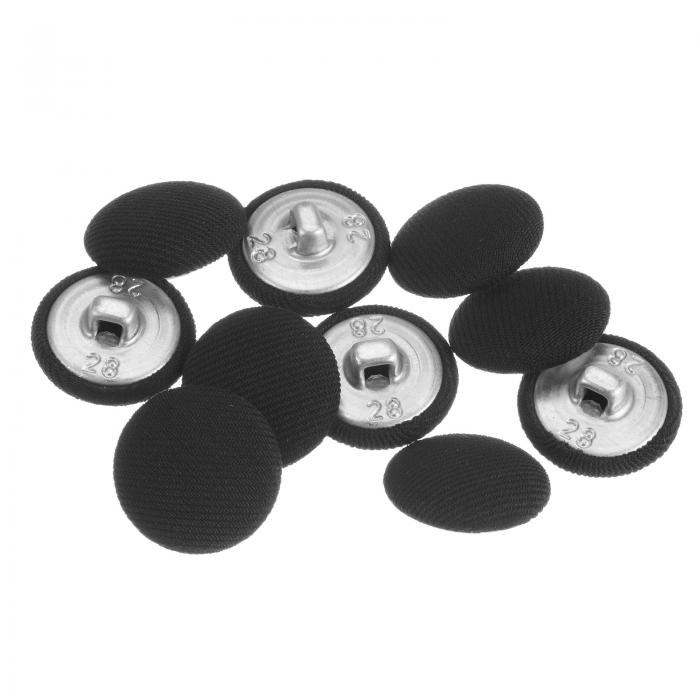 10個入り 28L生地布くるみボタン　18mmラウンドメタルシャンク　縫製ボタン　スーツドレスブラウス用　..