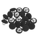 20個入り 16L生地布くるみボタン 10mmラウンドメタルシャンク 縫製ボタン スーツドレスブラウス用 ブラック