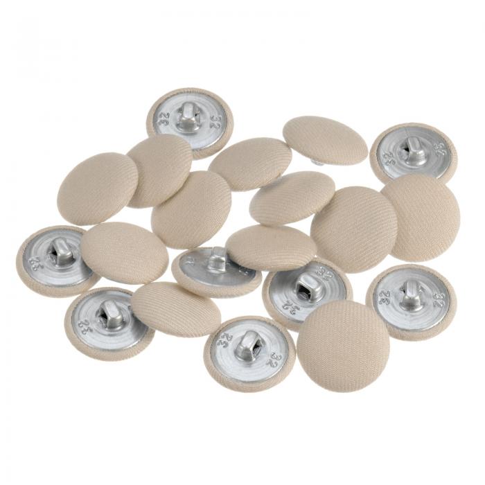 20個入り 32L生地布くるみボタン　20mmラウンドメタルシャンク　縫製ボタン　スーツドレスブラウス用　..