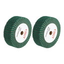 2個 150mm x 50mm 180グリット 不織布研磨バニシングホイール 研磨布 ナイロンワイヤードローイングフラップホイール ステンレススチールメタル用 ...
