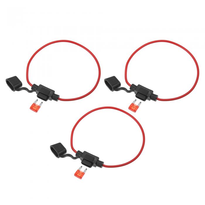 X AUTOHAUX カーインラインATCブレードスタイル インラインヒューズホルダー 10Aヒューズ付き DC 12V 1..