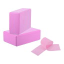 PATIKIL ヨガブロックとレジスタンスバンドのセット2個入り 高密度 EVAフォームヨガブロックバルク 23.5 cm x 15 cm x 7.5 cm ノ...