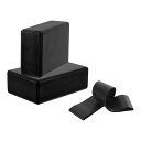 PATIKIL ヨガブロックとレジスタンスバンドのセット2個入り 高密度 EVAフォームヨガブロックバルク 23.5 cm x 15 cm x 7.5 cm ノ...