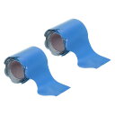 PATIKIL 5.8cm x 5m掲示板の枠線 2個入り スカラップトリムストリップ 壁の装飾 ロッカー教室用コルクポスター ブラックボード 白い黒板 ブルー