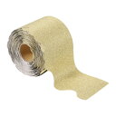 PATIKIL 7.5cm x 20m掲示板の枠線 スカラップトリムストリップ 壁の装飾 ロッカー教室用コルクポスター ブラックボード 白い黒板 金