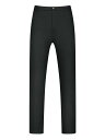 Lars Amadeus ロングパンツ ビッグアンドトール ストレッチ フラットフロント フォーマル ビジネス ドレスパンツ メンズ ブラック 46